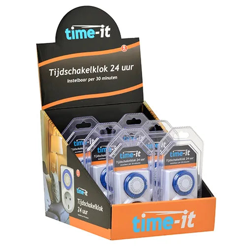 24-uurs tijdschakelklok stopcontact 30 minuten analoog VB Extend wit