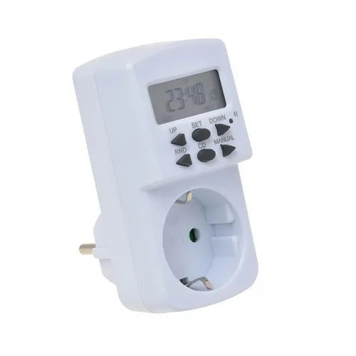 Digitale tijdschakelklok stopcontact mini 7 dagen 24 uur VB Extend wit