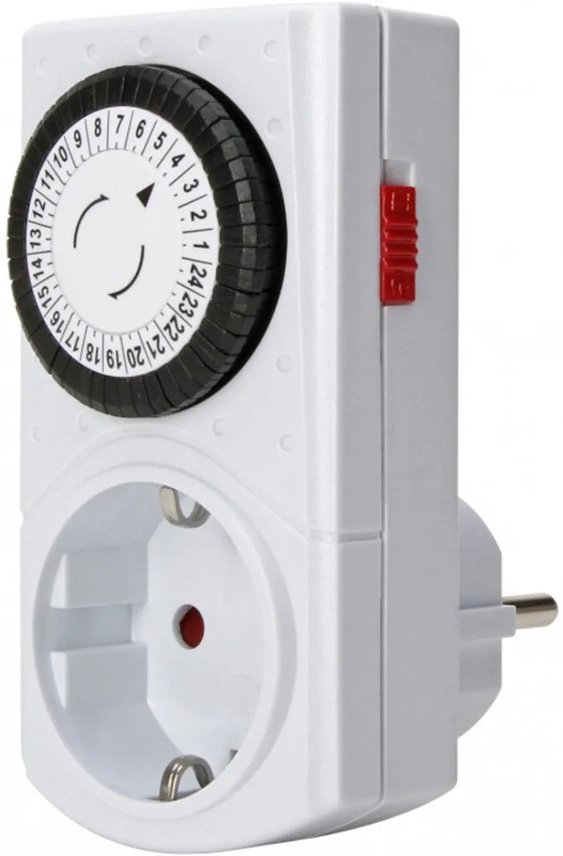 Mechanische tijdschakelklok stopcontact compact Kopp wit